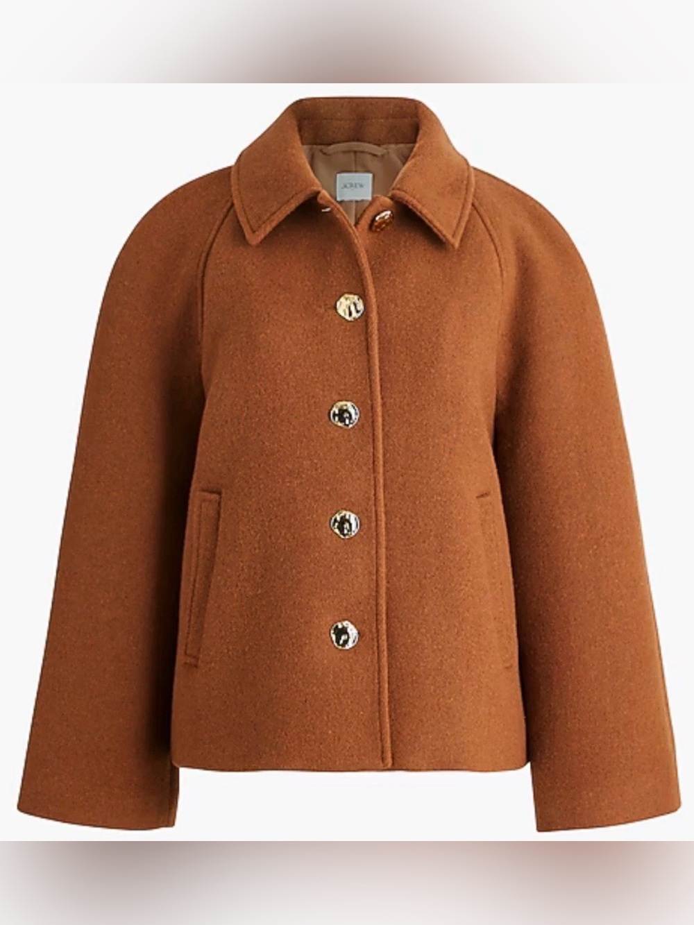 J. Crew Women's Coat in Brown Wool Blend New